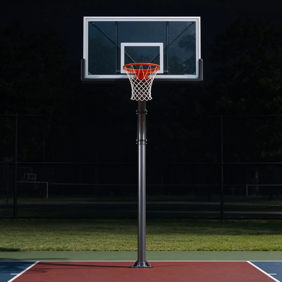 In-ground basketball hoop