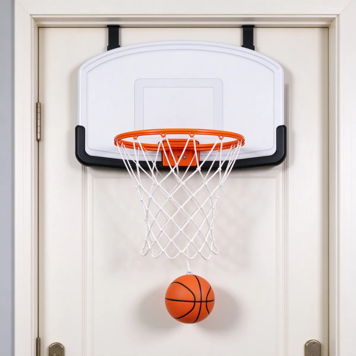 Mini over-the-door basketball hoop