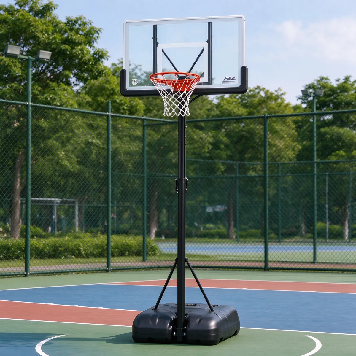 Portable basketball hoop system
