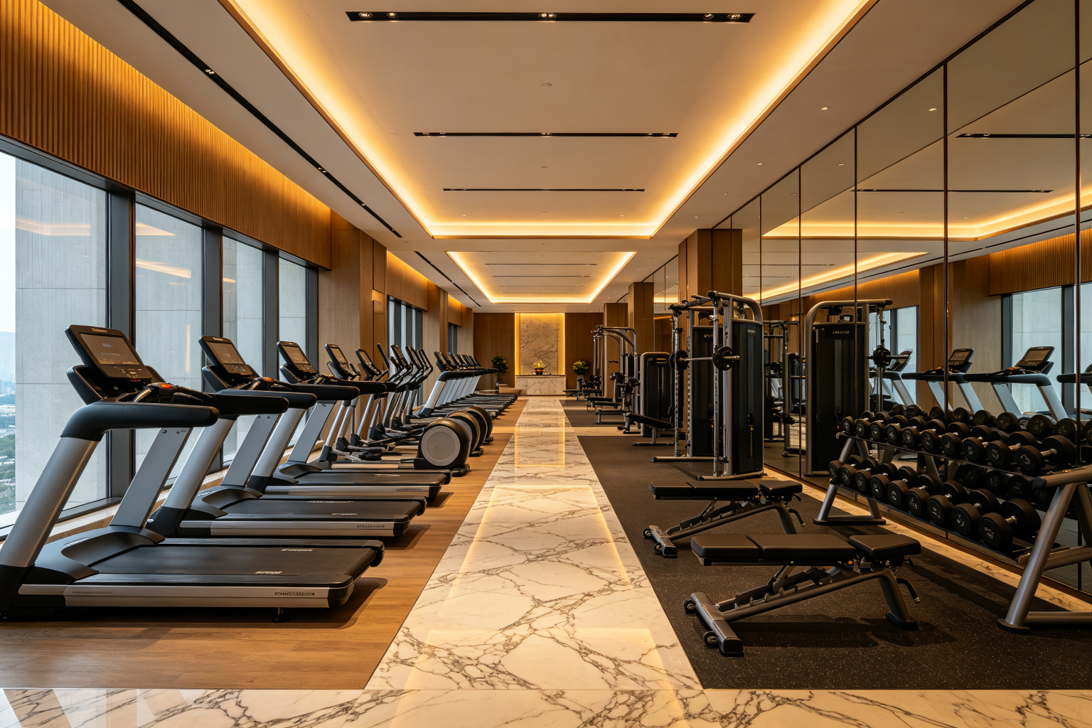 Luxury hotel fitness center Dubai