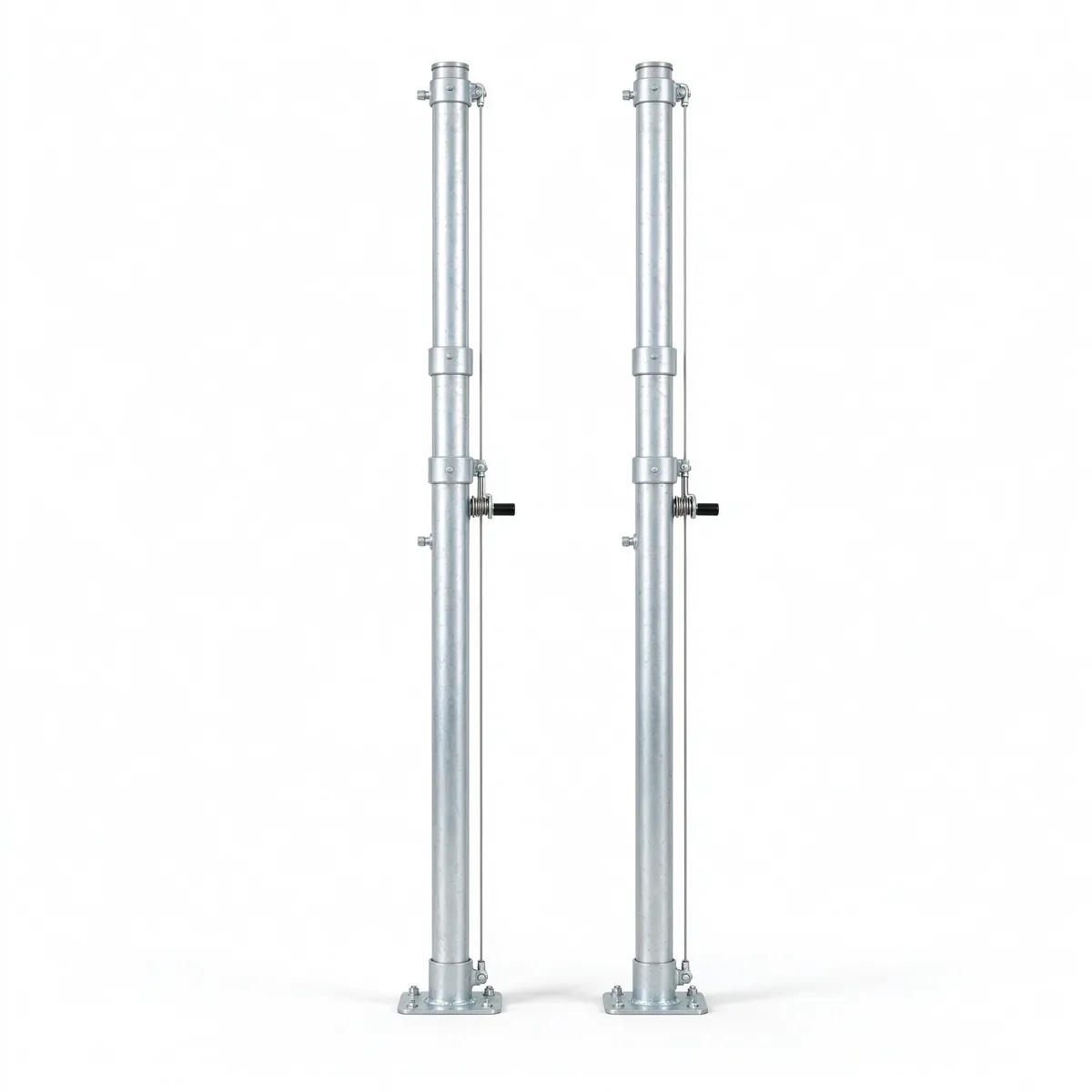 Steel fixed volleyball poles permanent
