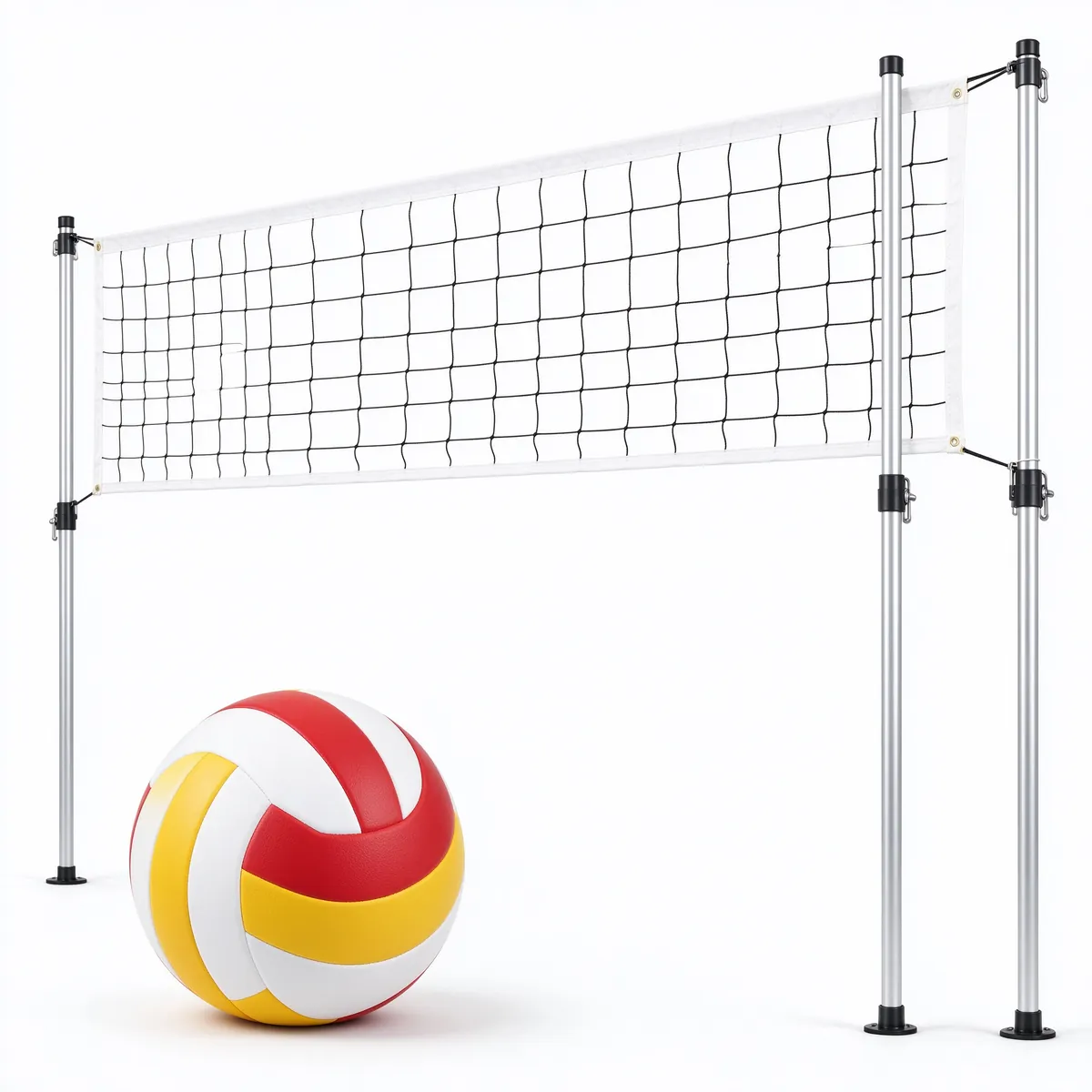 Wheeled volleyball ball cart