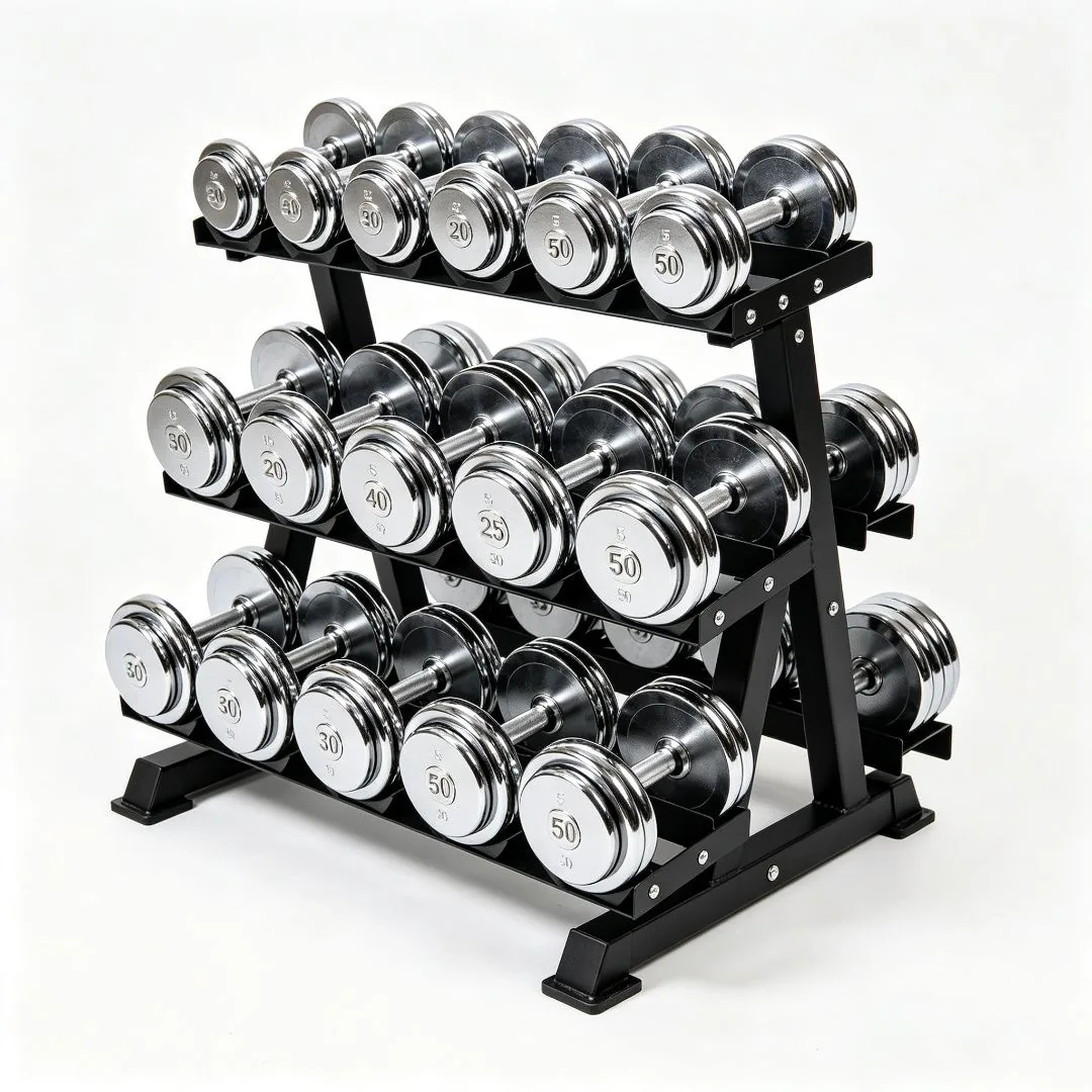 DT-100 Dumbbell Set (5-50) + Rack - ZEALLSPORT