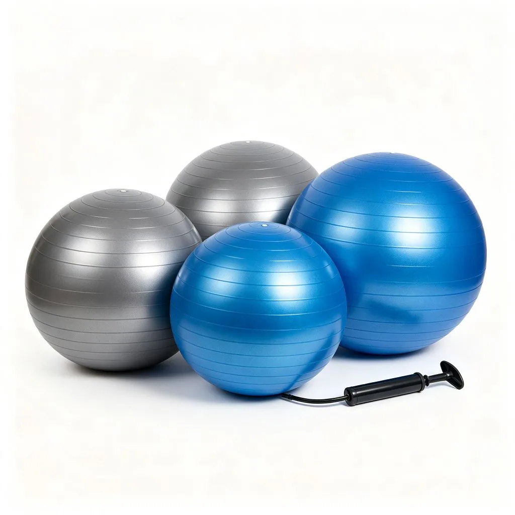 Anti-Burst PVC Yoga Ball Set (55/65/75cm) - ZEALLSPORT Commercial Gym Equipment