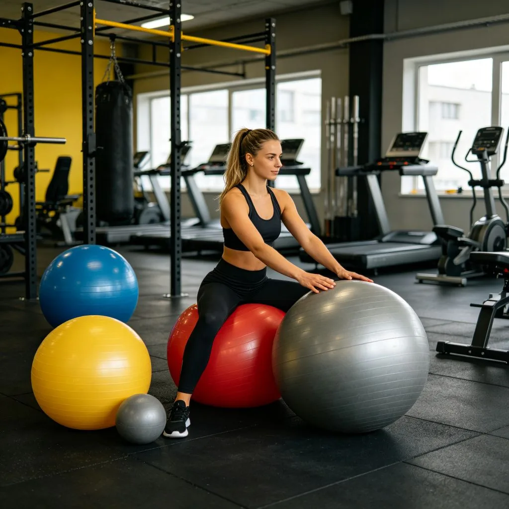Anti-Burst PVC Yoga Ball Set (55/65/75cm) - image 4