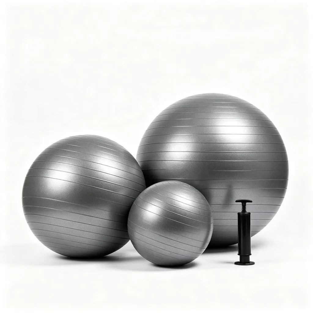 Anti-Burst PVC Yoga Ball Set (55/65/75cm) - image 2