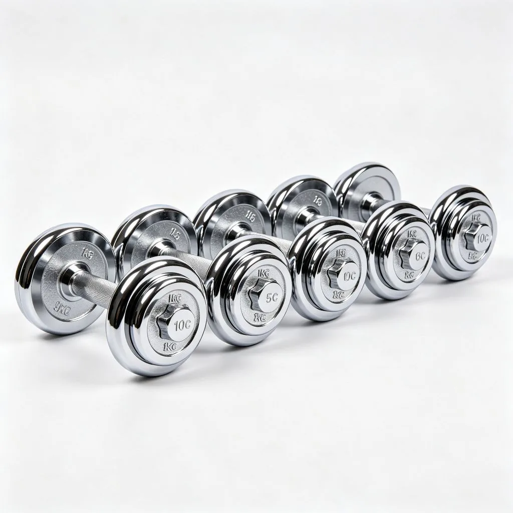 Chrome Dumbbell Set (1-10kg) - ZEALLSPORT Commercial Gym Equipment