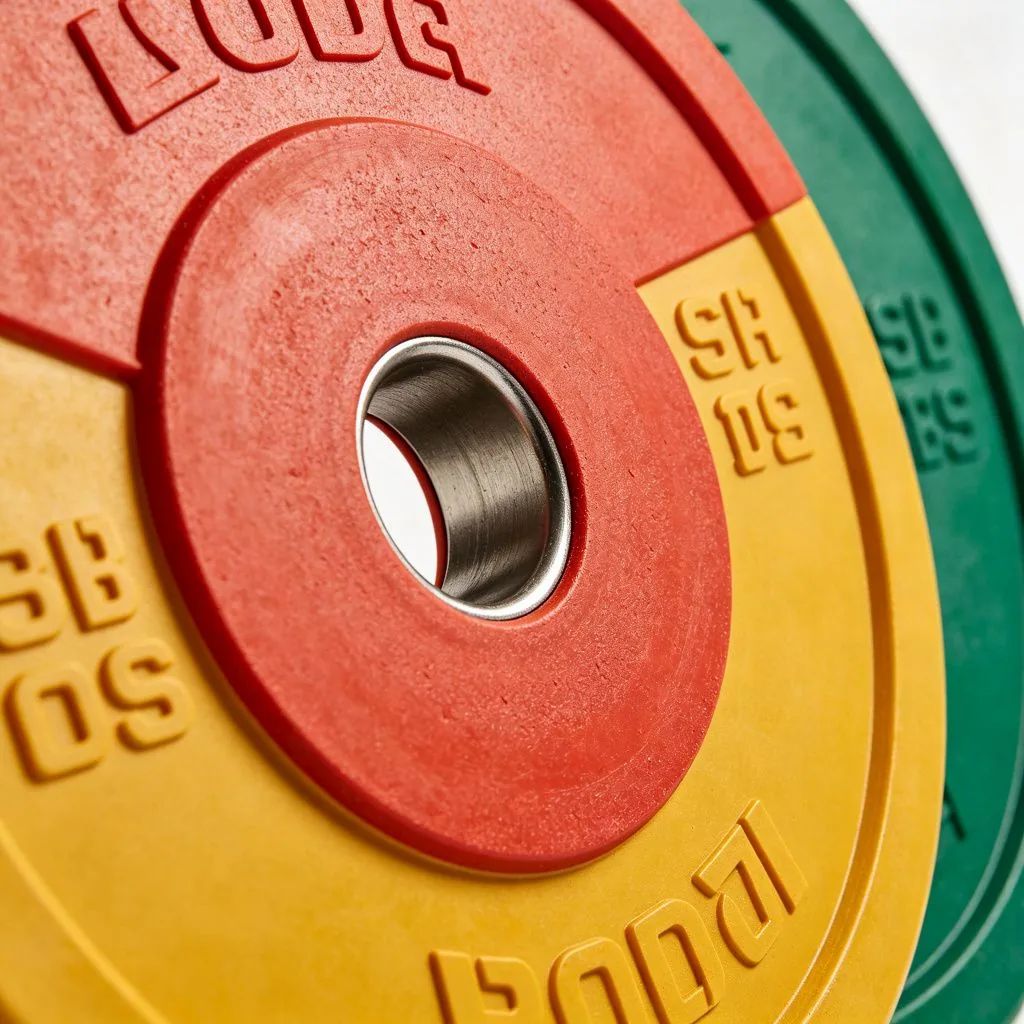 Professional Wholesale Custom Logo Free Weight Colored Rubber Bumper GYM Weight Barbell Plates Wi - image 3