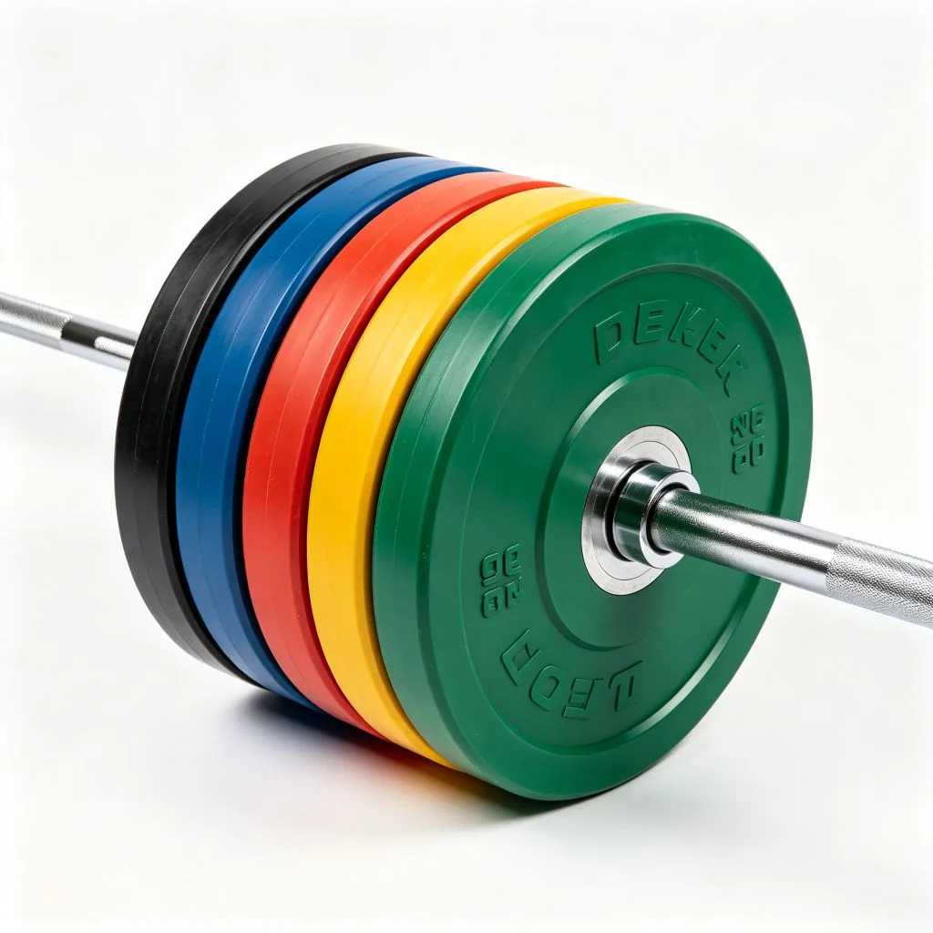 Professional Wholesale Custom Logo Free Weight Colored Rubber Bumper GYM Weight Barbell Plates Wi - image 2