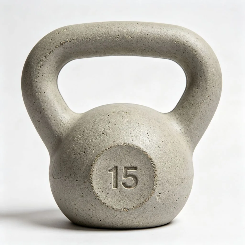 Household Colorful Cement Kettlebell Hard Plastic Outer Cement Inside Anti-Scratch Floor Friendly - image 3