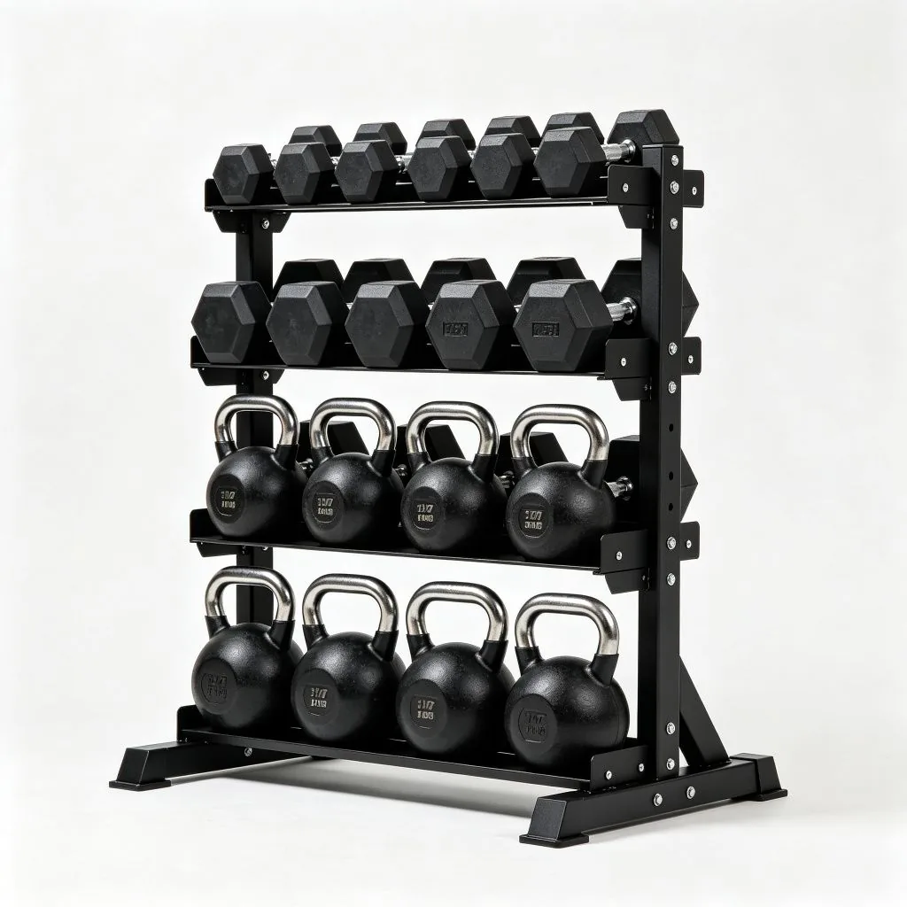 Combo Storage Rack (Dumbbell + Kettlebell) - ZEALLSPORT Commercial Gym Equipment
