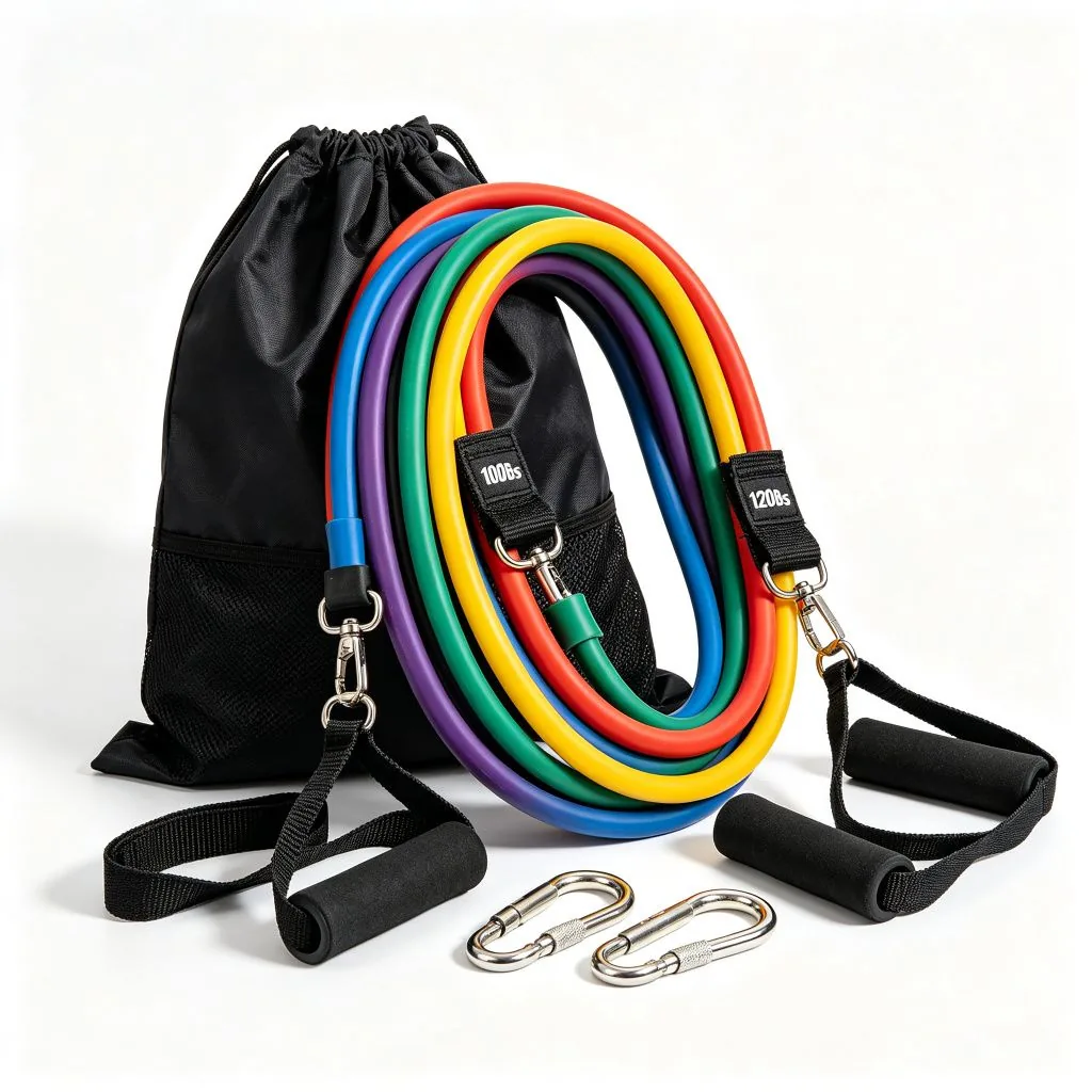 Custom 11Pcs Latex Resistance Bands Set 100lbs-150lbs Fitness Pull Rope Workout Bodybuilding Expa - ZEALLSPORT Commercial Gym Equipment