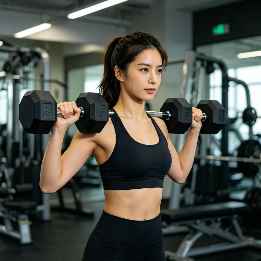 Dodecagon Head Rubber Dumbbell - image 4