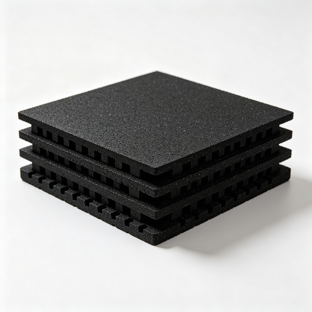 Durable Gym Rubber Flooring with Shock Absorption and Slip Resistance