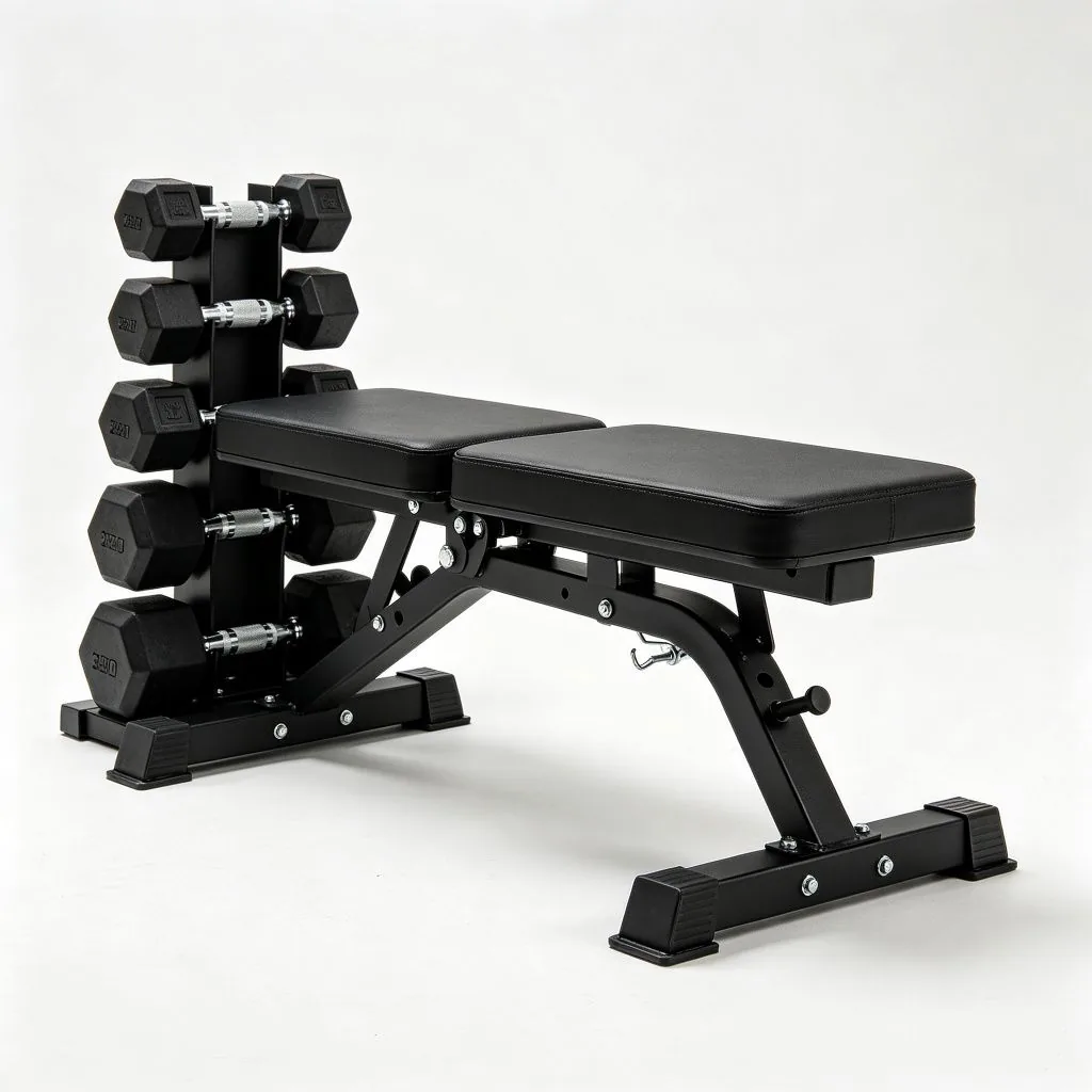 Flat Bench With Dumbbell Holder - ZEALLSPORT Commercial Gym Equipment