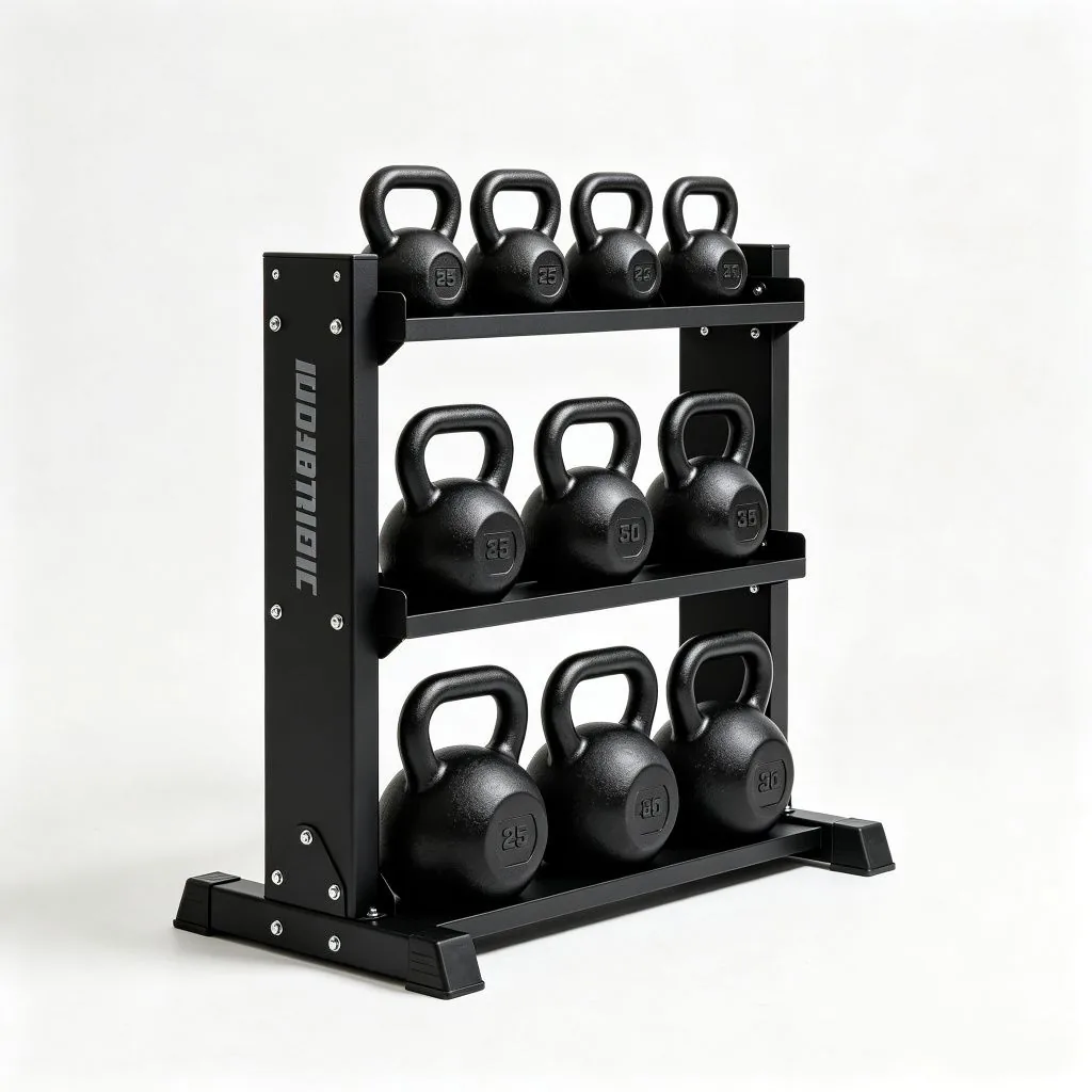 Kettlebell Set + 3-Tier Rack (4-24kg) - image 2