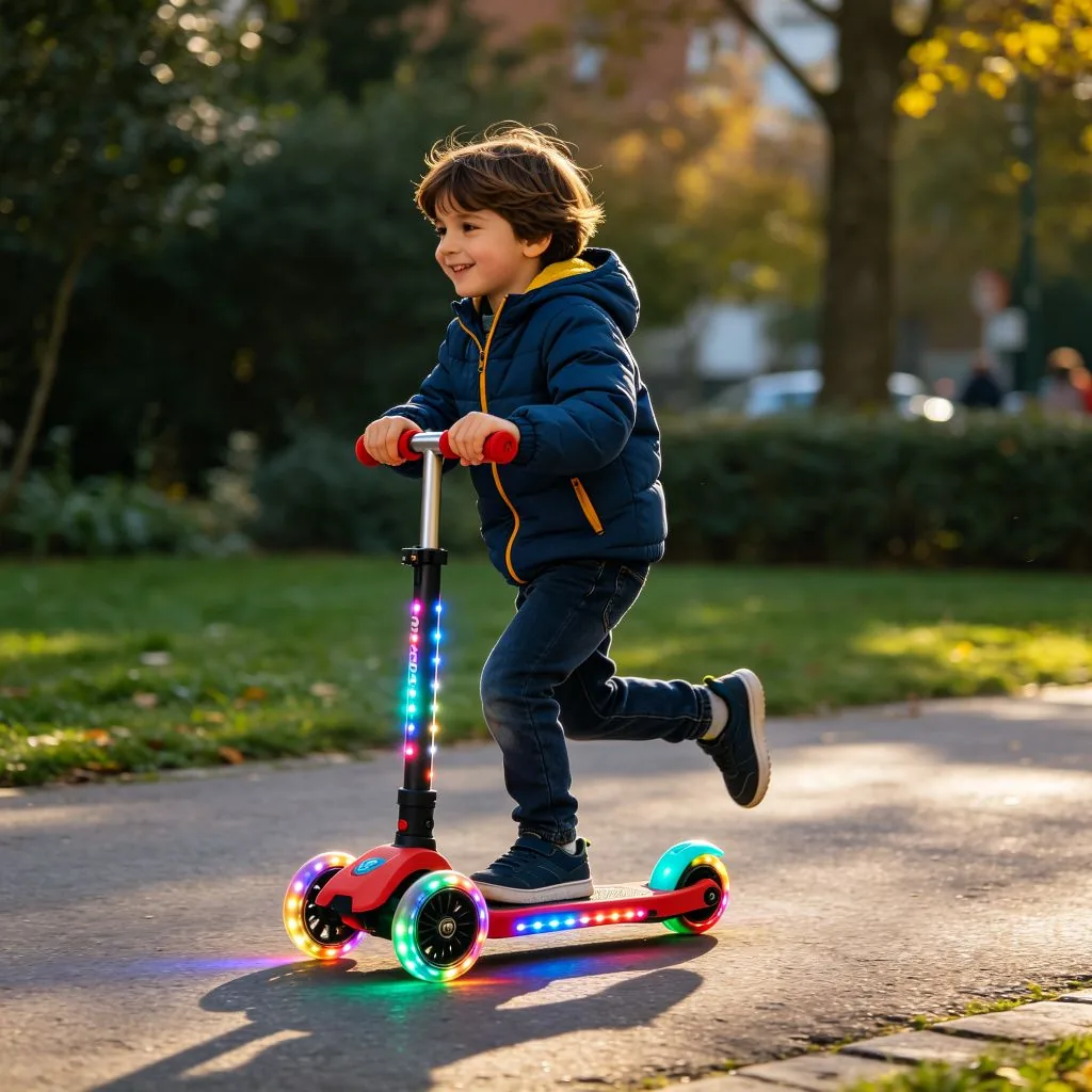 Kids 3-Wheel Scooter with LED Wheels - image 4
