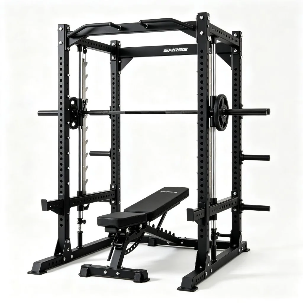 Light Commercial Smith Machine with Bench - ZEALLSPORT Commercial Gym Equipment