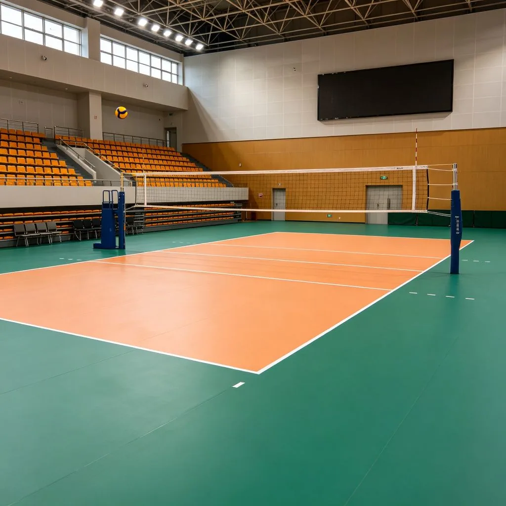 Multi-Sport Indoor PVC Flooring for Volleyball,Handball,Badminton and Fitness - image 4