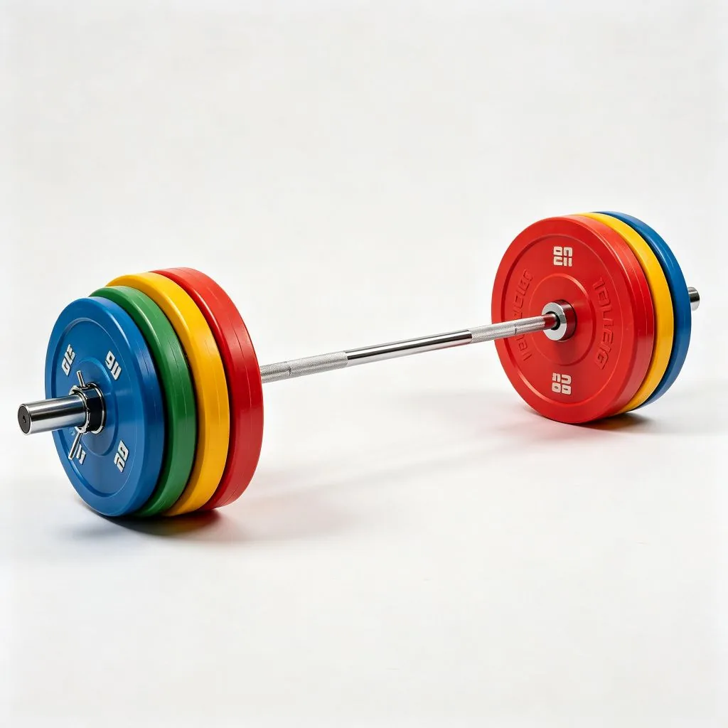 Wholesale Painted Barbell Set with Olympic Bar Large Hole Hand Grip Weight Plates Home Gym Fitnes - ZEALLSPORT Commercial Gym Equipment