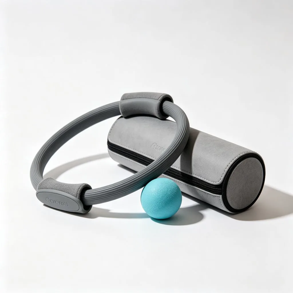 Portable Pilates Kit Full Body Training Equipment with Pilates Ring Massage Ball Stretch Bands fo - image 2