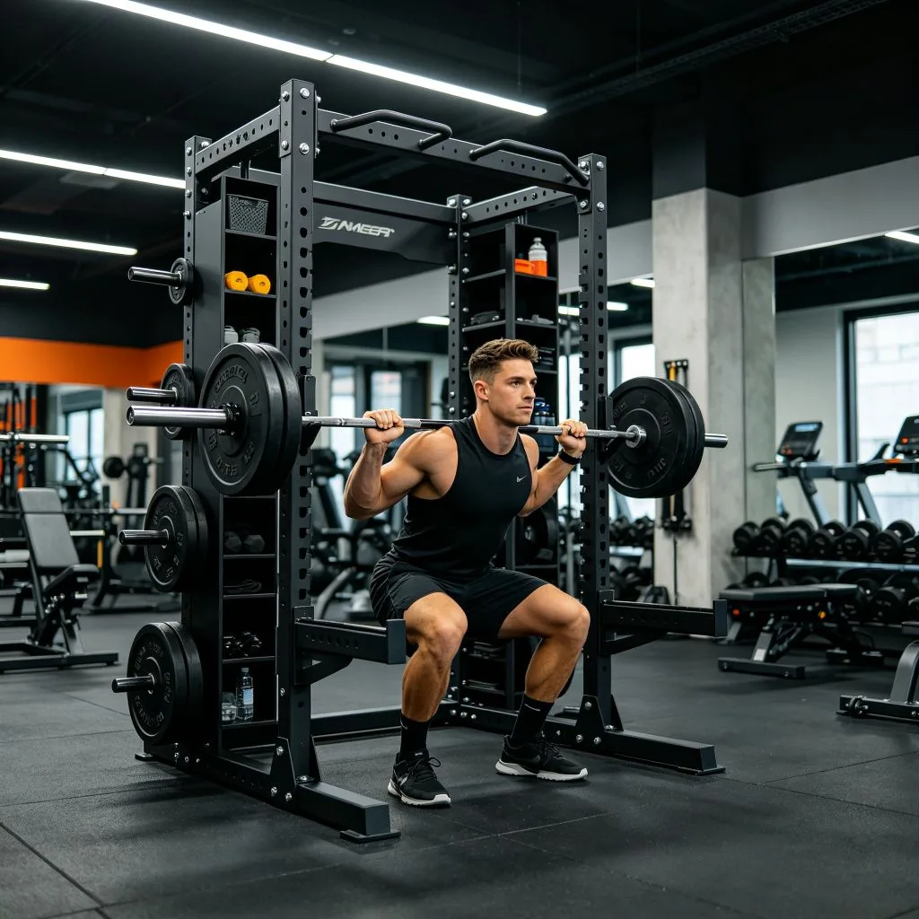 Power Rack with Integrated Storage Rack - image 4
