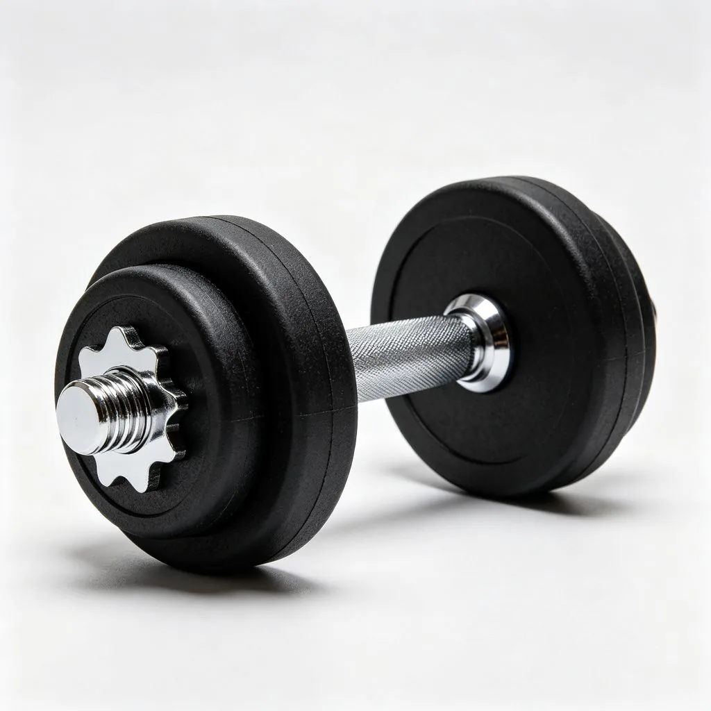 Rubber Dumbbell with Chromed Cap - ZEALLSPORT Commercial Gym Equipment