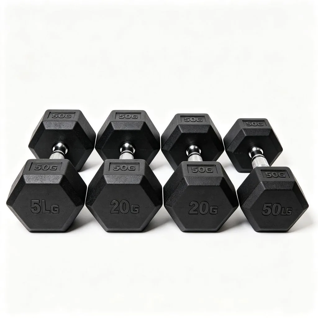 Rubber Hex Dumbbell Set (5-50 lbs) - ZEALLSPORT