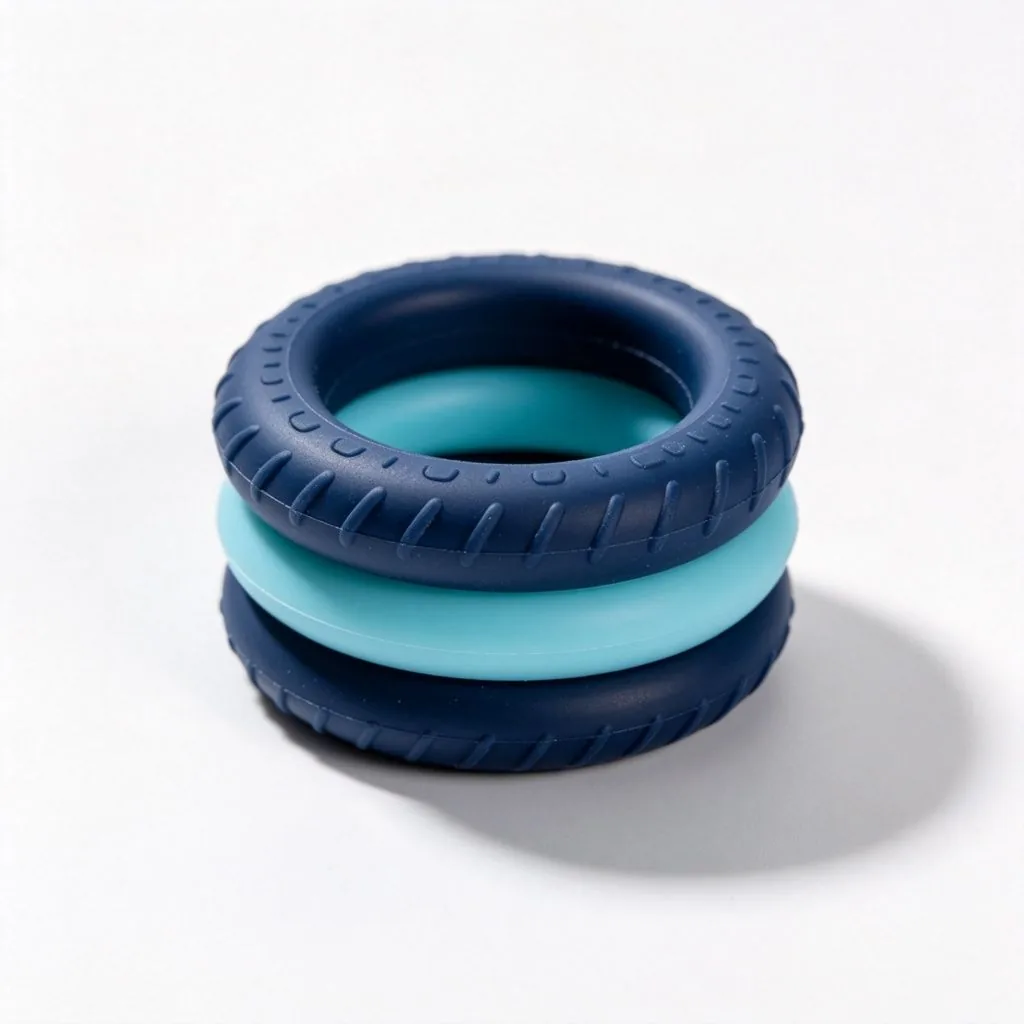 Anti-Slip Textured Silicone Hand Exerciser Ring Massage Point Design for Gym Workout Arthritis Re - image 2