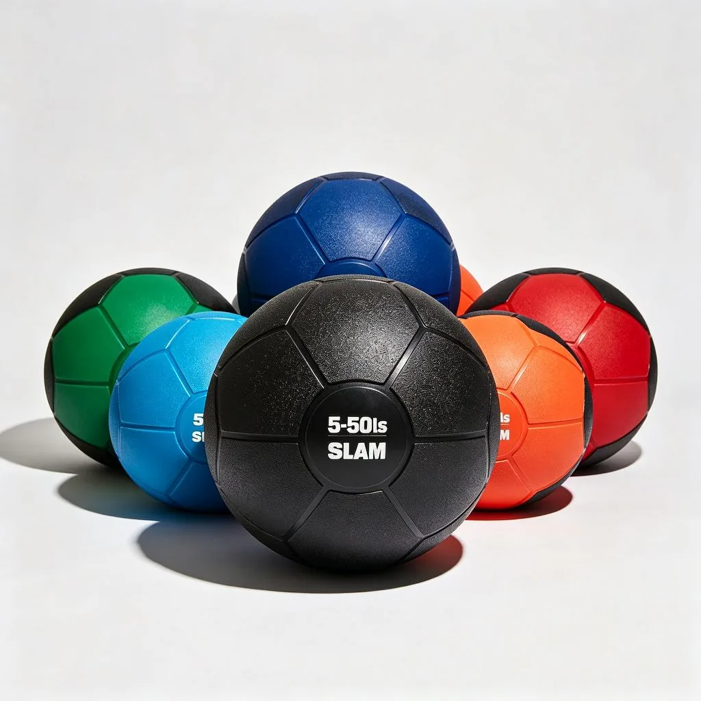 Slam Ball Set (5-50lbs,6 balls) - ZEALLSPORT Commercial Gym Equipment