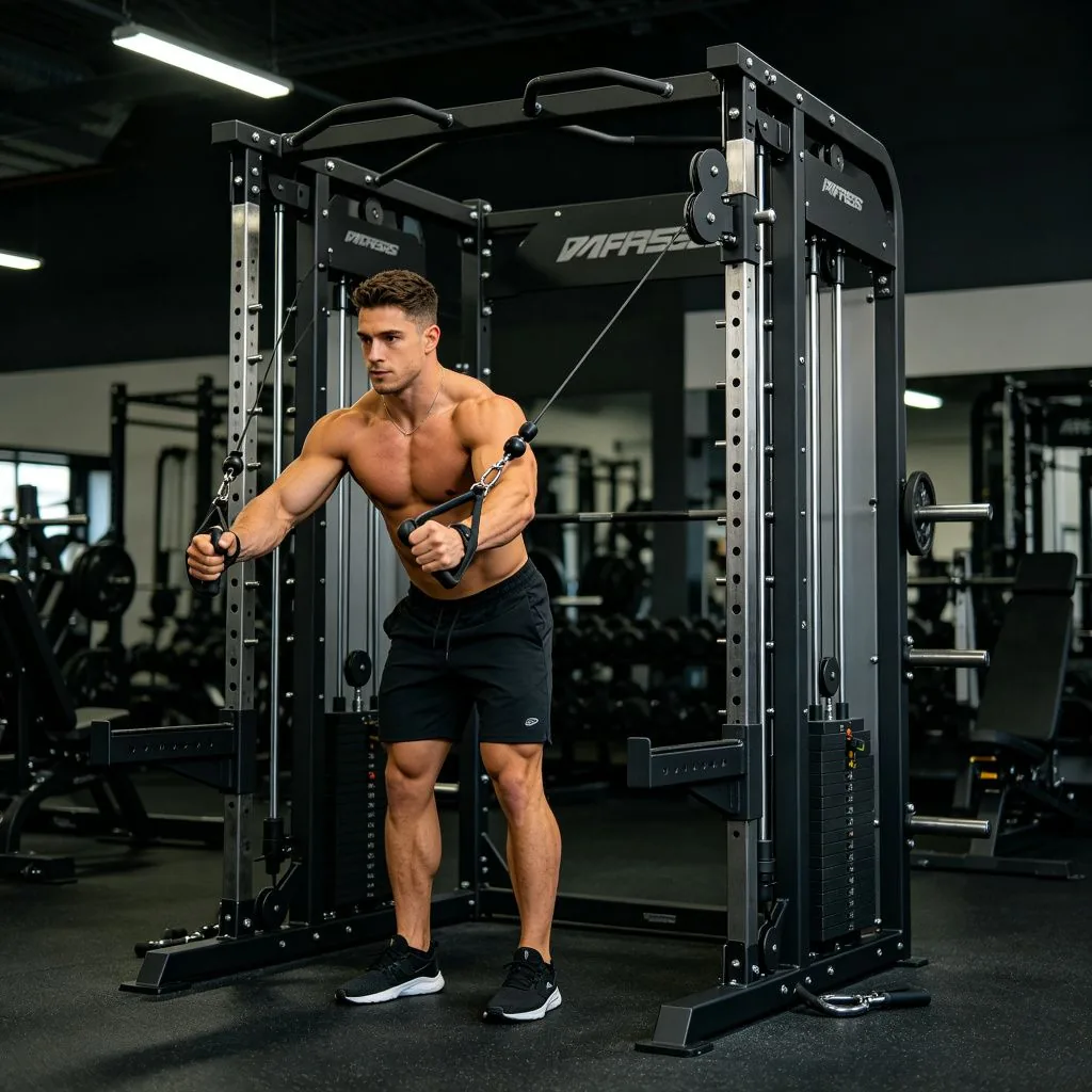 Smith Machine with Integrated Cable Crossover - image 4