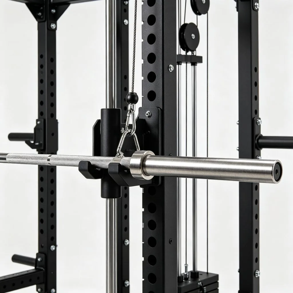 Smith Machine Power Rack Combo with Lat Pulldown - image 3