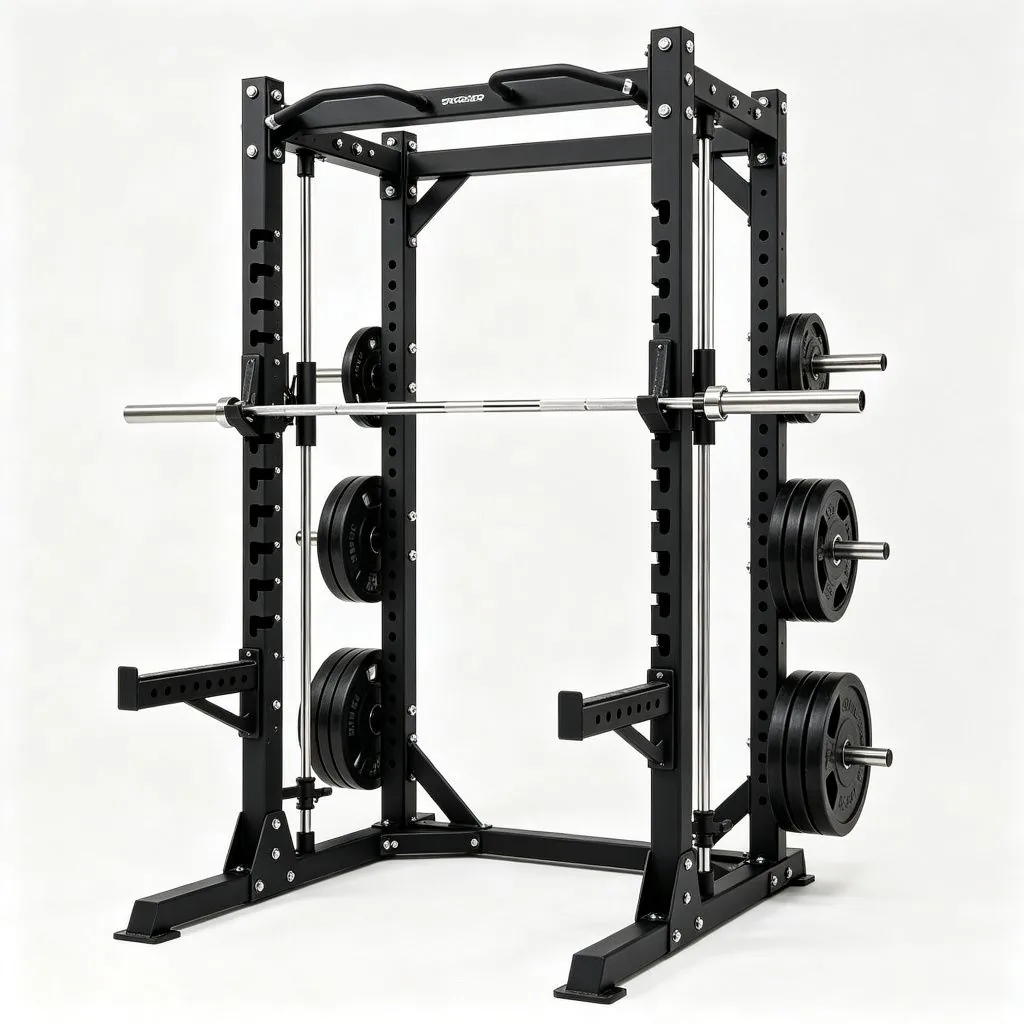 Compact Smith Machine Squat Rack Combo - ZEALLSPORT
