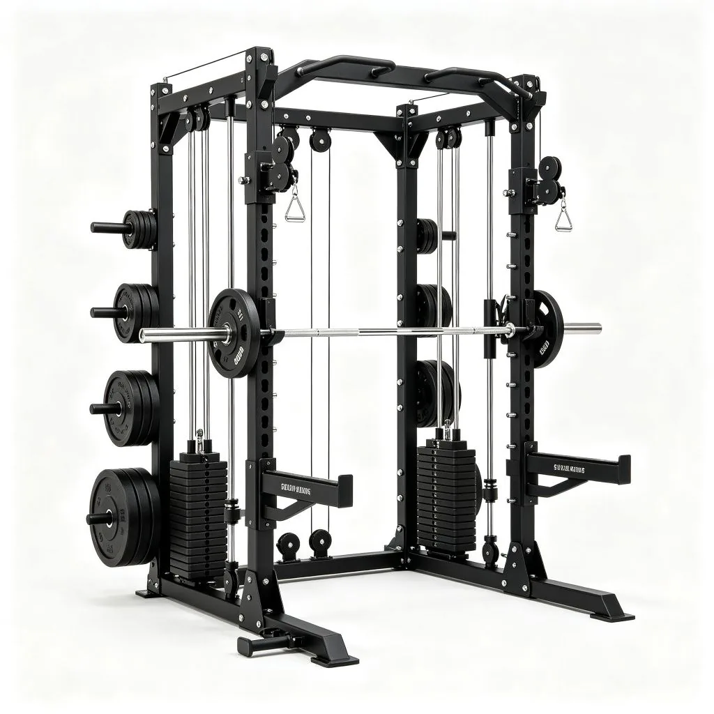 Smith Machine with Integrated Cable Crossover - ZEALLSPORT