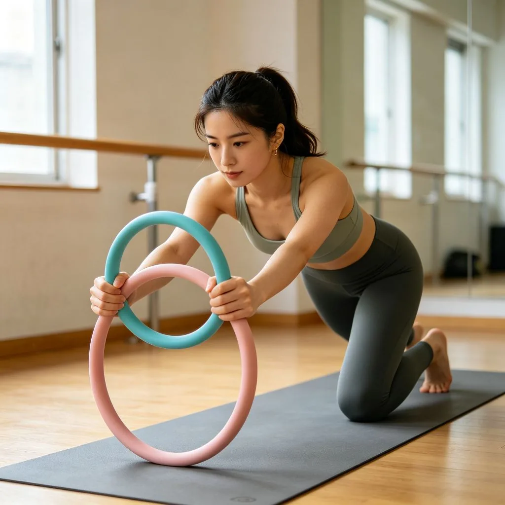 Factory Supply Soft Silicone Circular Yoga Weight Rings Home Workout Arm Leg Exercise Weights - image 4