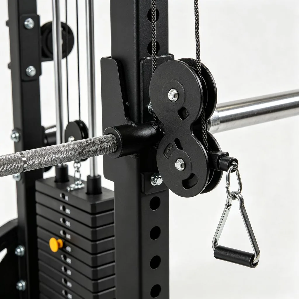 Walil Mounted Souat Rack With Cable Machiney - image 3