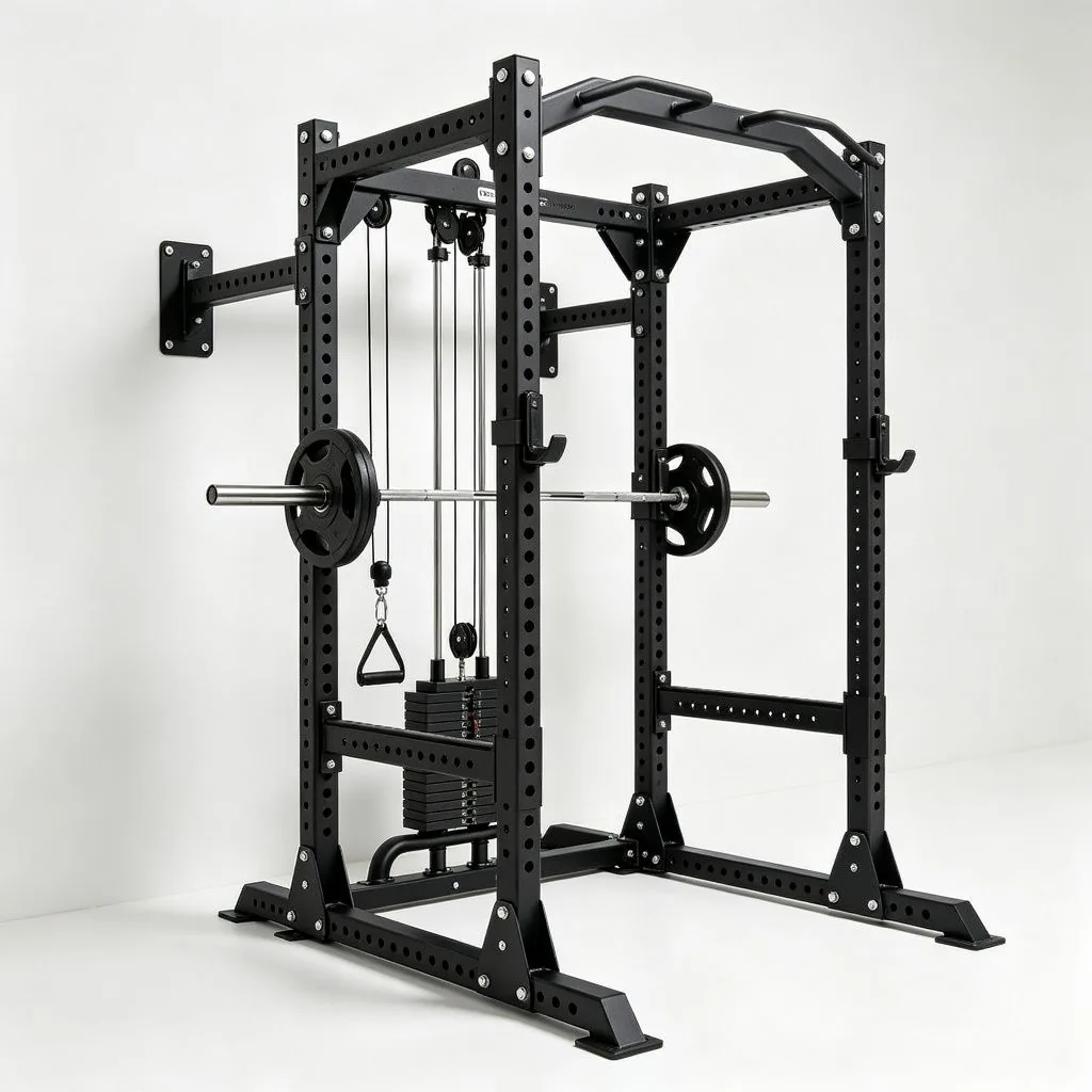 Walil Mounted Souat Rack With Cable Machiney - image 2