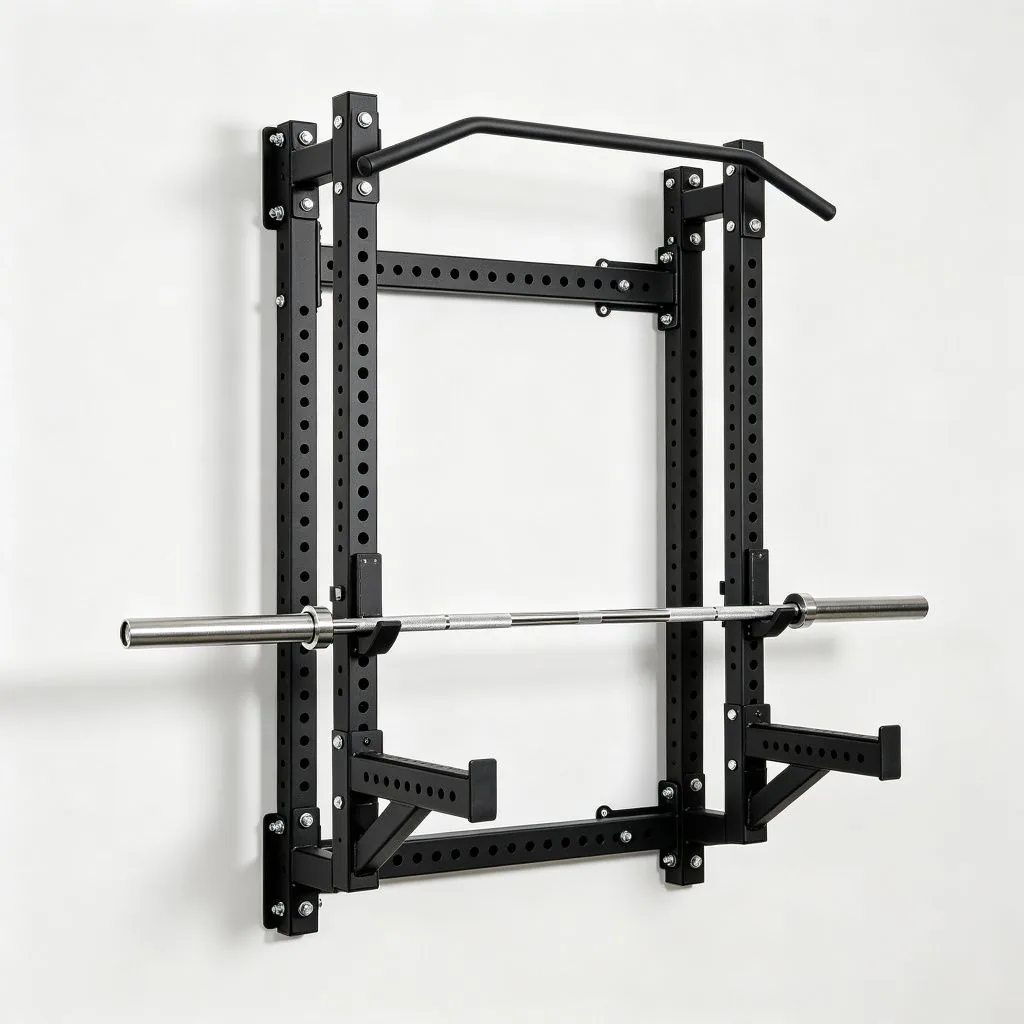 Wall Mount Foldable Squat Rack - ZEALLSPORT Commercial Gym Equipment