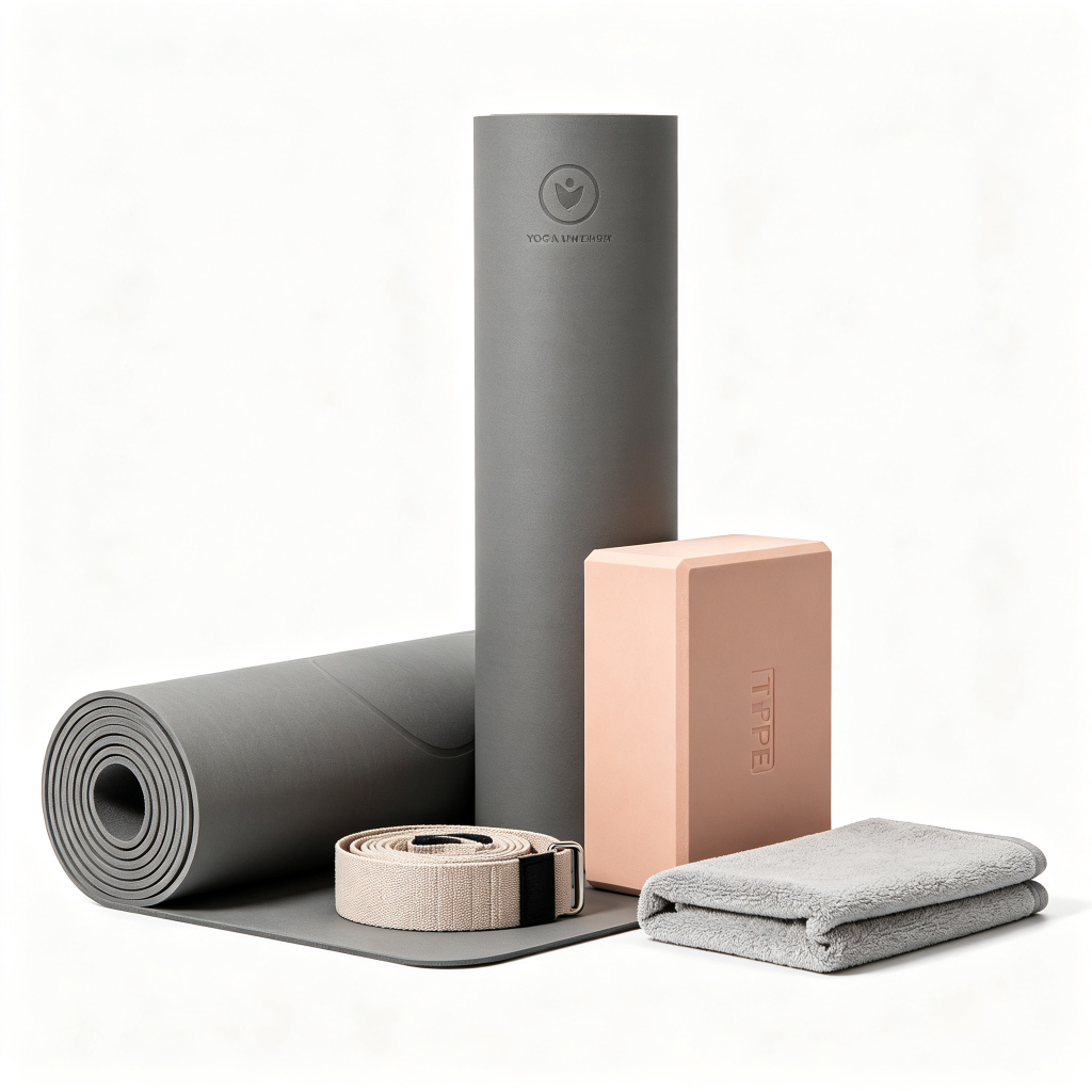 Yoga Combo Set (TPE Mat + Blocks + Strap + Towel)