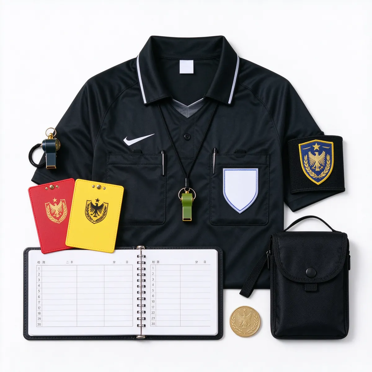 Soccer referee kit whistle cards